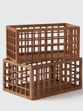 The Container Store Bamboo Shoji Pantry Bin - Brown